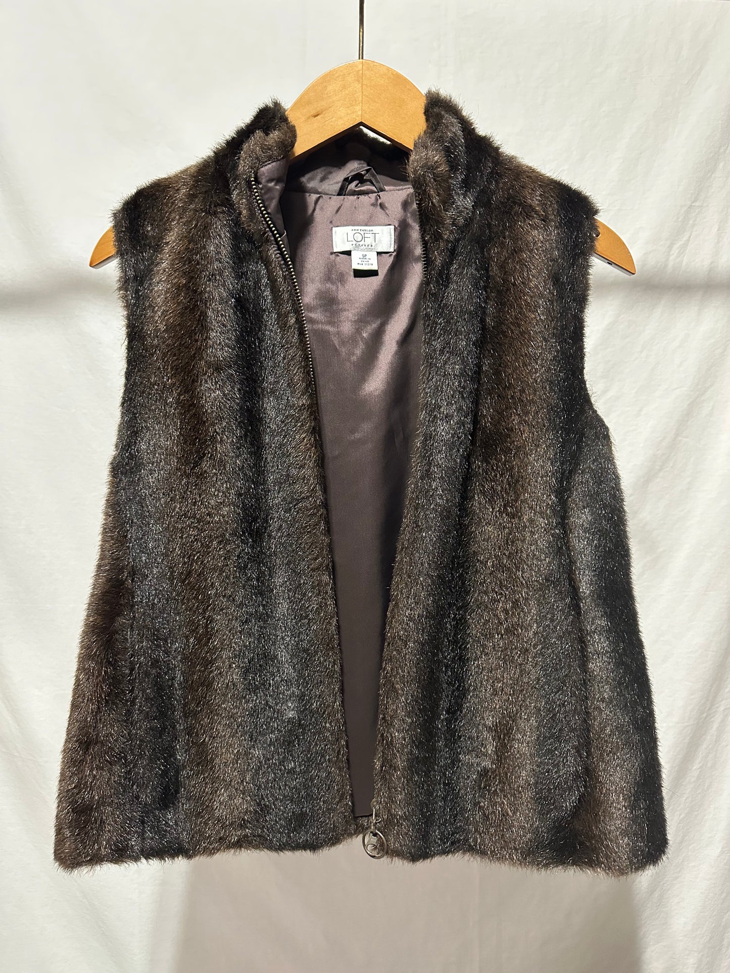 LOFT Faux Fur Vest | S