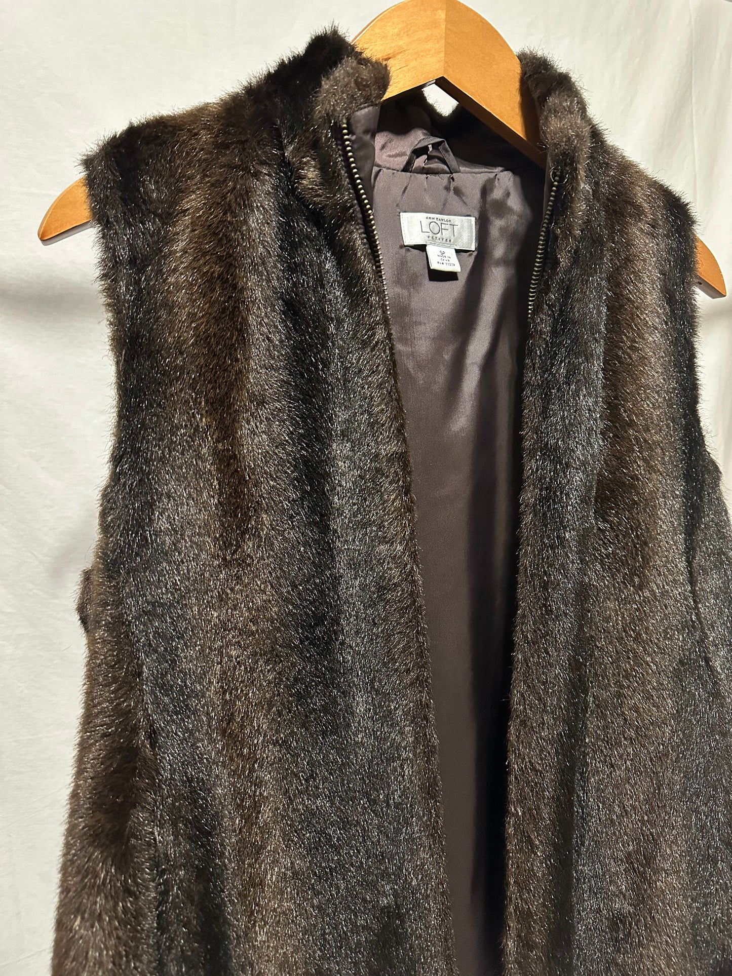 LOFT Faux Fur Vest | S