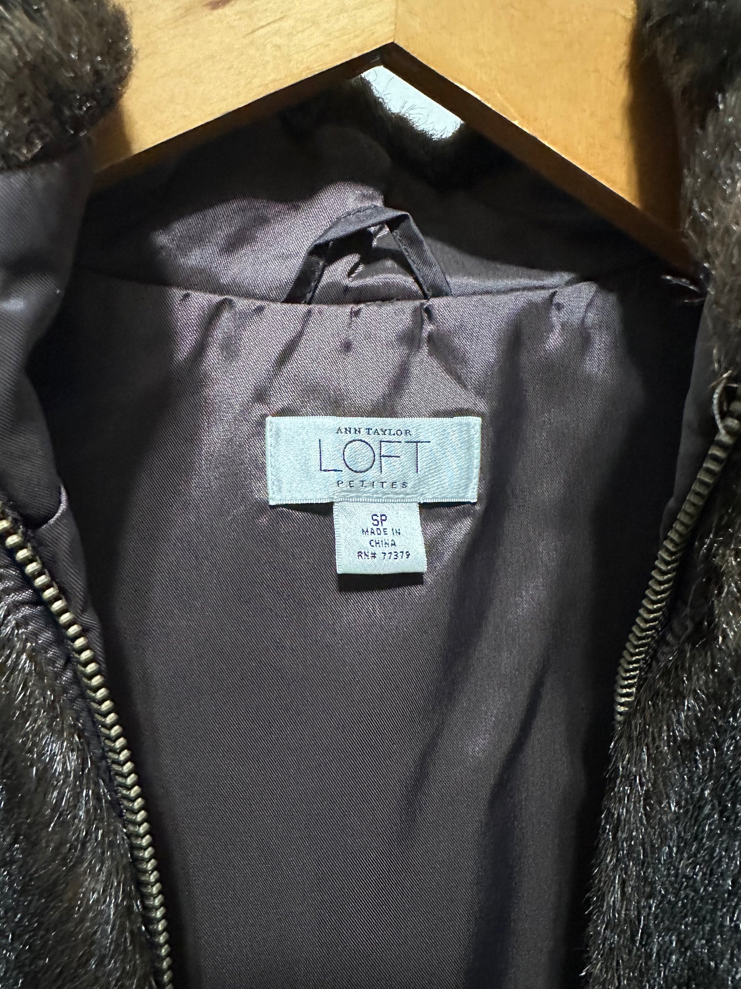 LOFT Faux Fur Vest | S
