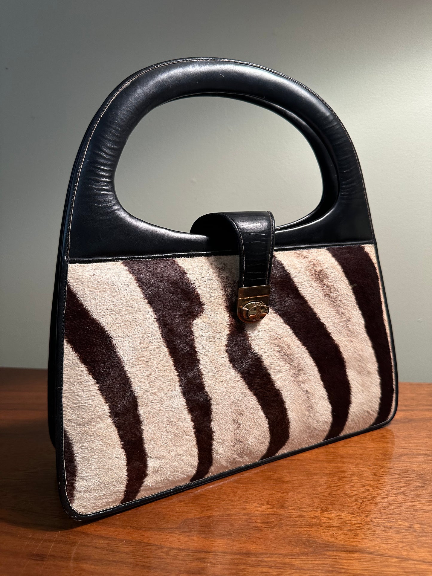 VINTAGE Zebra Purse