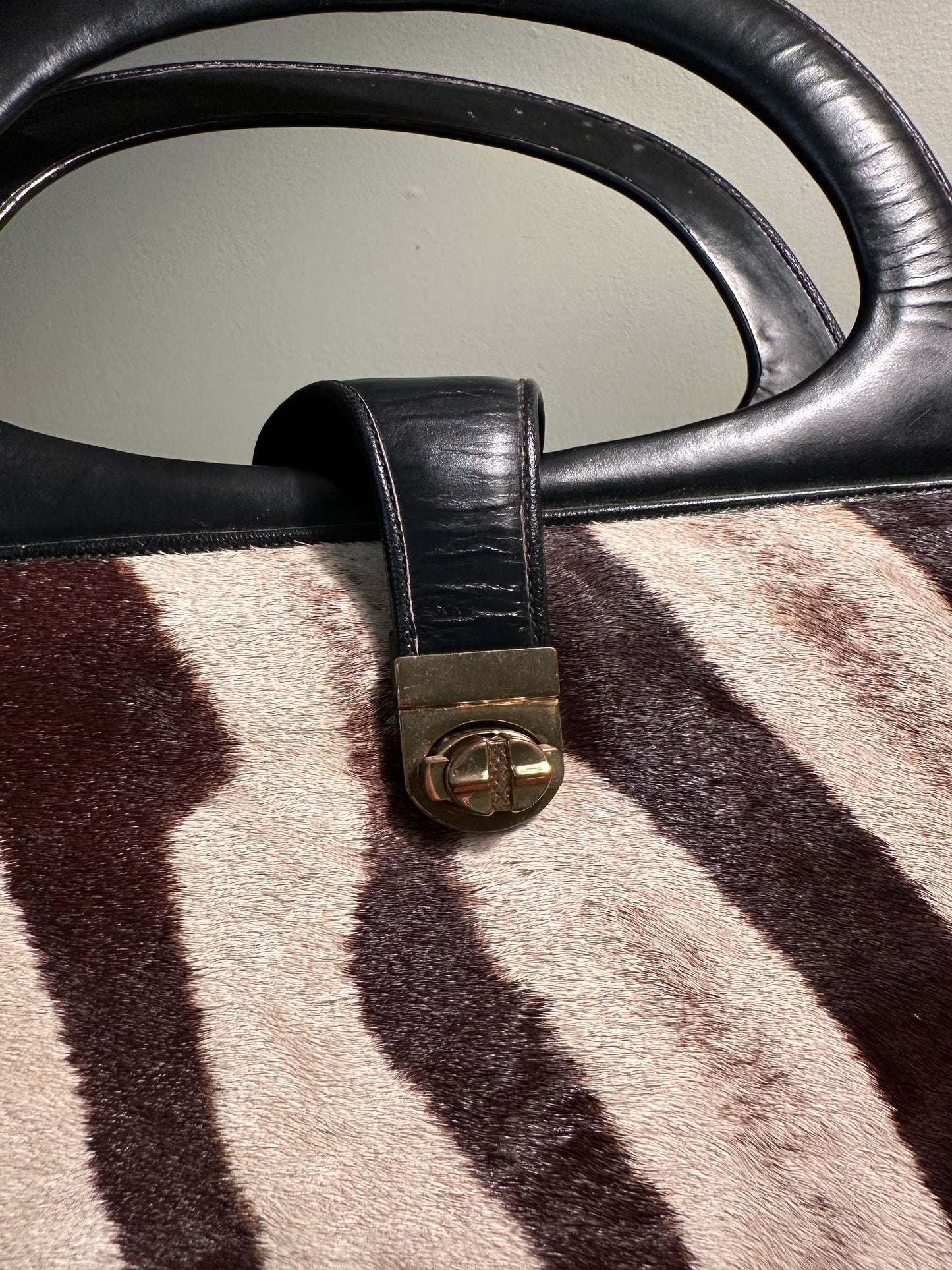 VINTAGE Zebra Purse