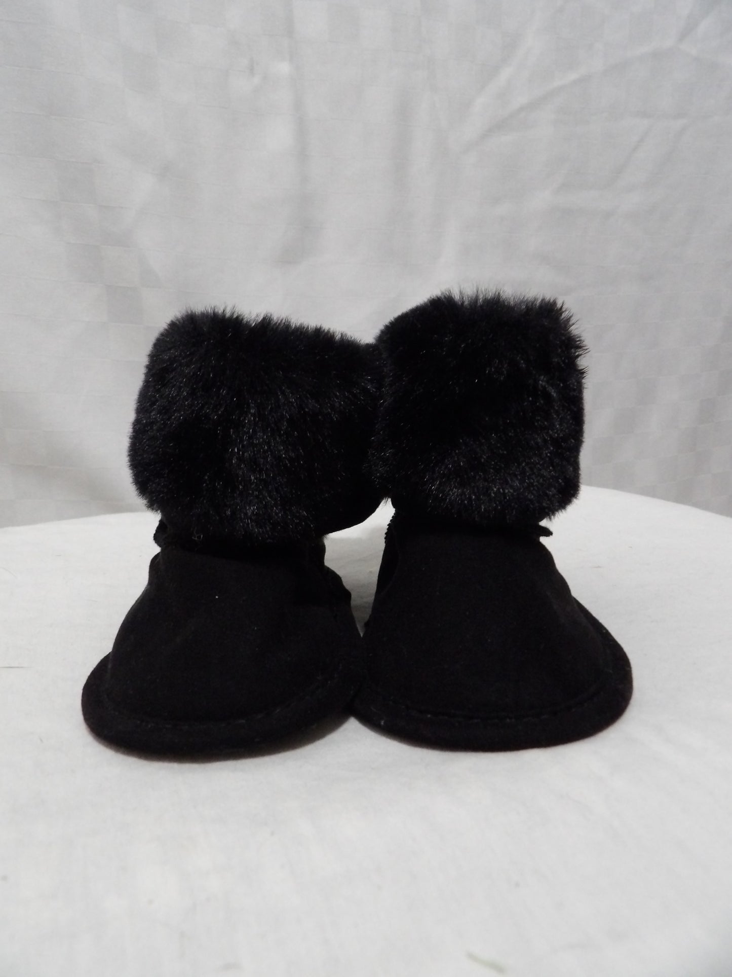 FIRST STEPS Black Faux Fur Boots | Girls' 3