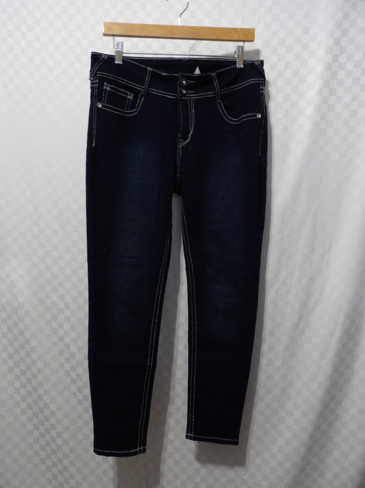 WALLFLOWER Dark Wash Skinny Jeans | 11