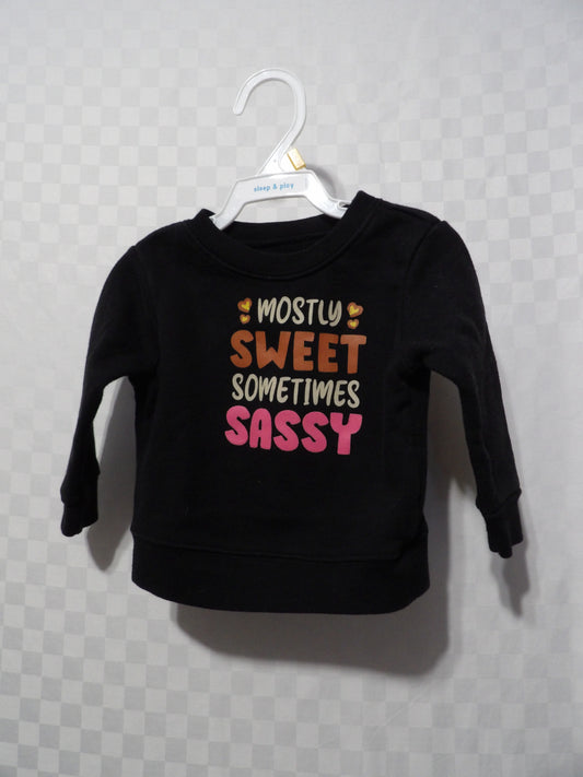 GARANIMALS Sweet + Sassy Crewneck Sweatshirt | 6-9M