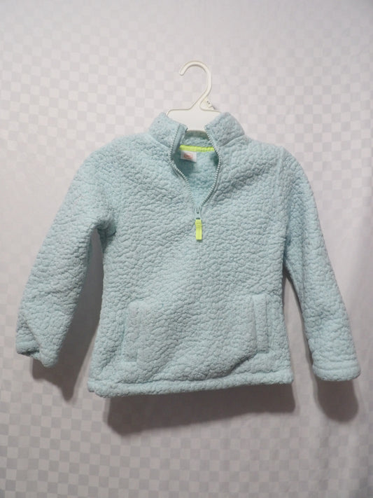 WONDER NATION Sherpa Fleece Quarter Zip Pullover | Girls' XS (4/5)