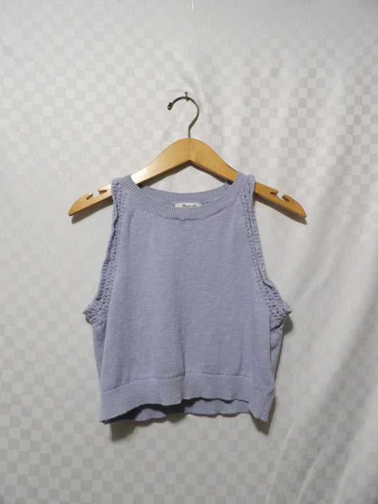 MADEWELL Periwinkle Knit Crop Top | XL