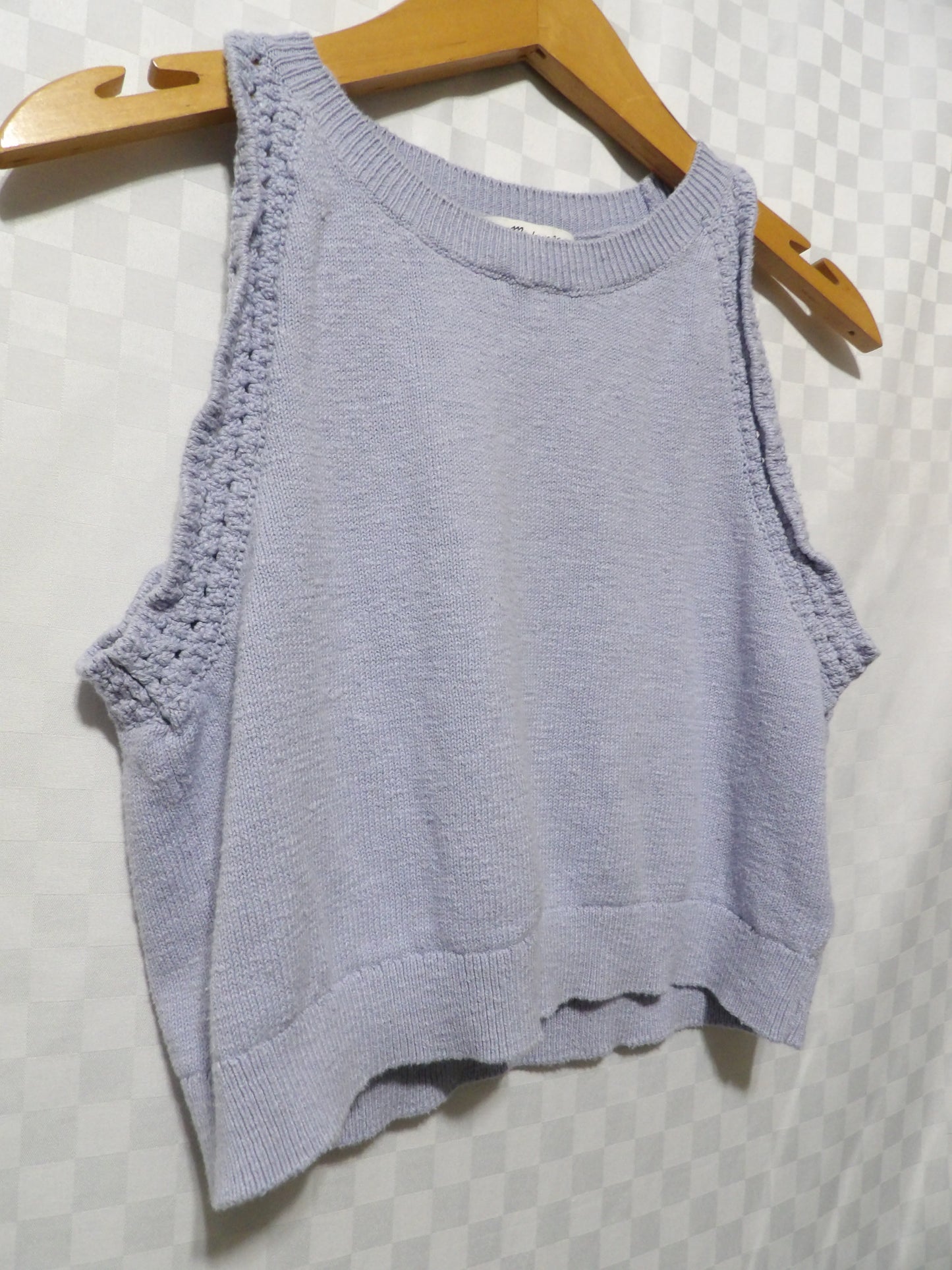 MADEWELL Periwinkle Knit Crop Top | XL