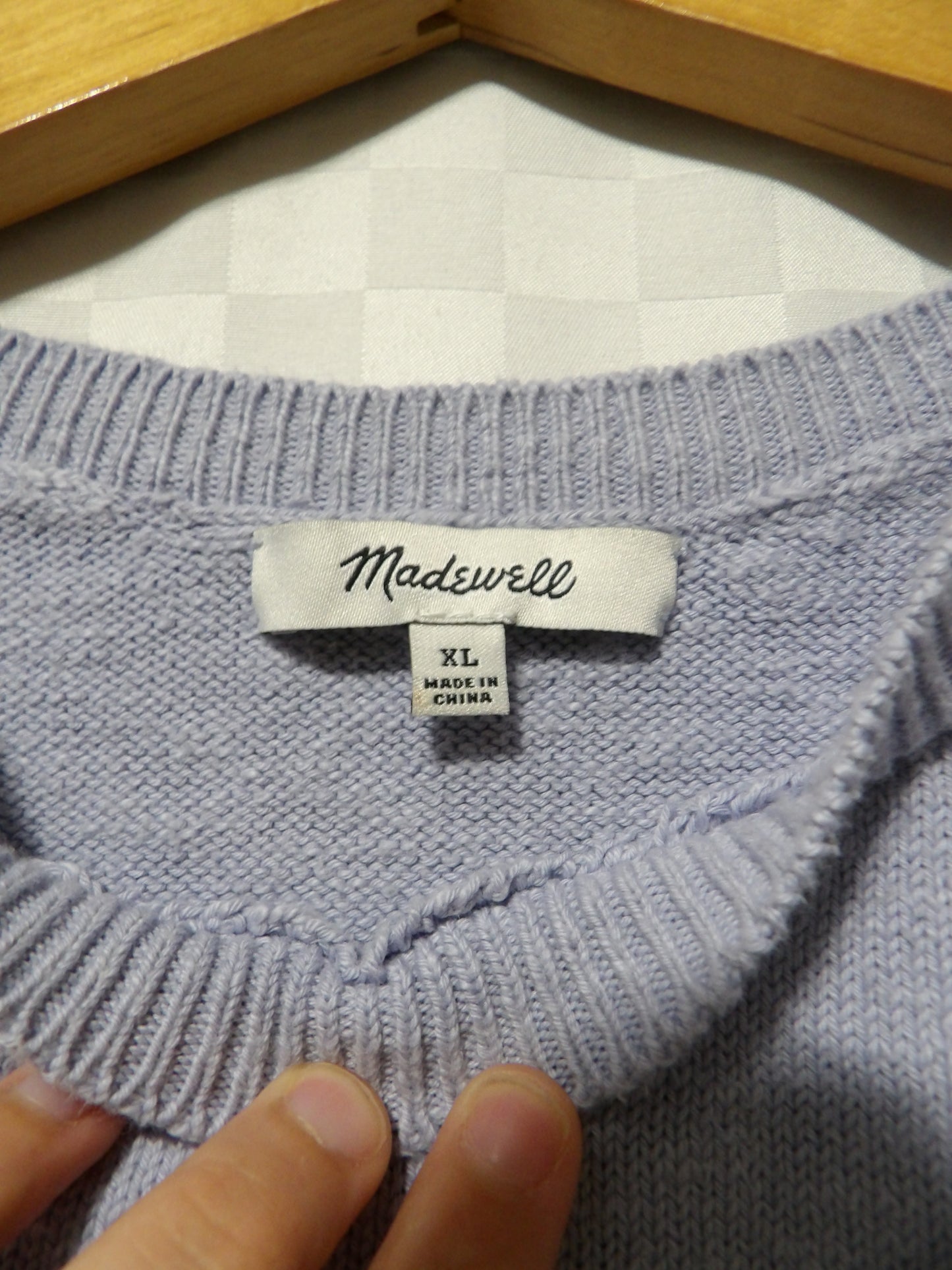 MADEWELL Periwinkle Knit Crop Top | XL