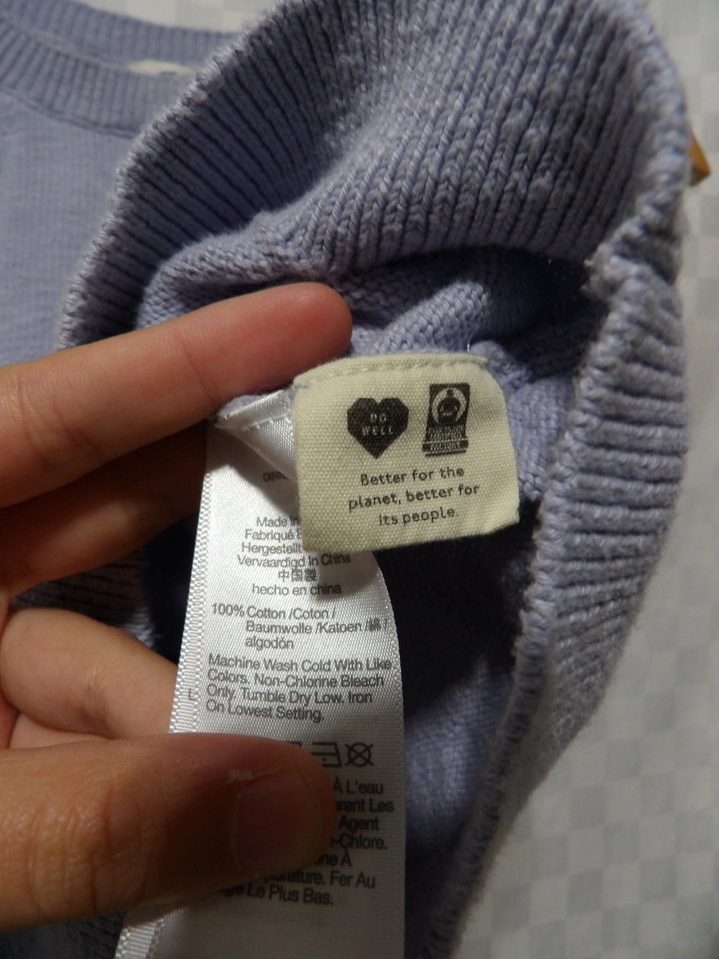 MADEWELL Periwinkle Knit Crop Top | XL