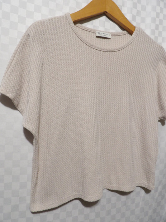 PAPER CRANE Waffle Knit Boxy Tee | S