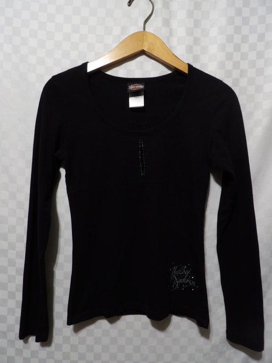 HARLEY DAVIDSON Peek-a-Boo Long Sleeve Top | M