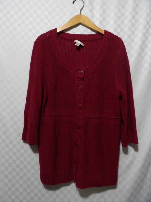 CHRISTOPHER & BANKS 3/4 Sleeve Cardigan | XL
