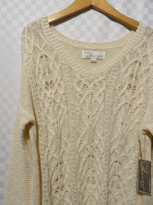 VINTAGE HAVANA Distressed Sweater New with Tags | L