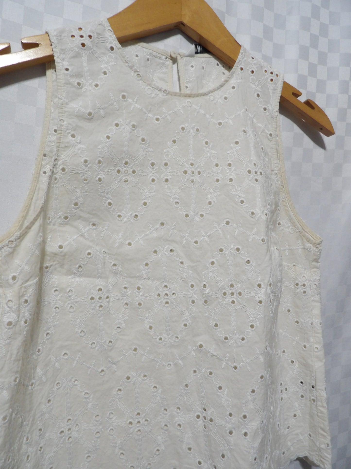 ZARA Embroidered Tank Top | S