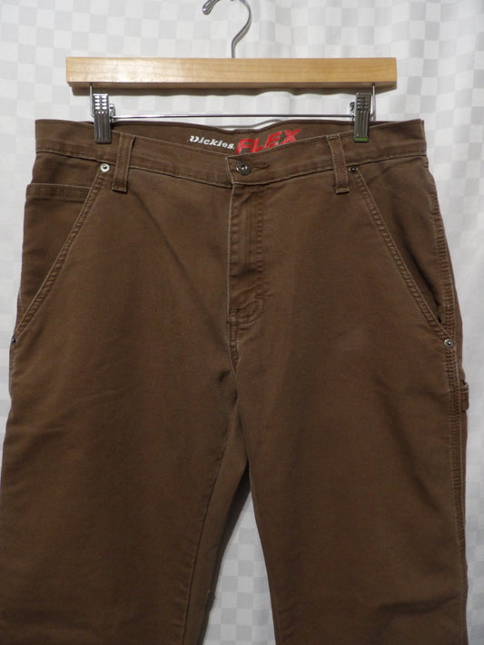 DICKIE'S Flex Brown Pants | 32x32
