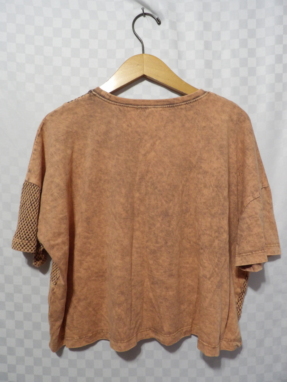 GILDED INTENT Checkered Boxy Crop Top NWT | L