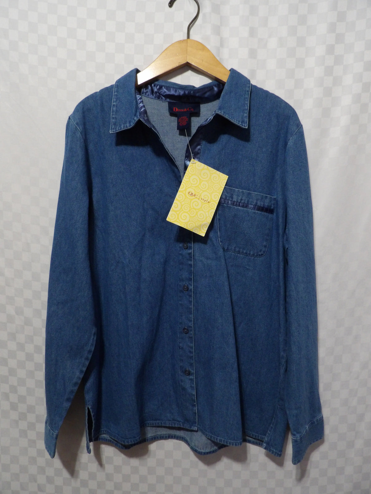 DENIM&CO. Denim Button Up | L
