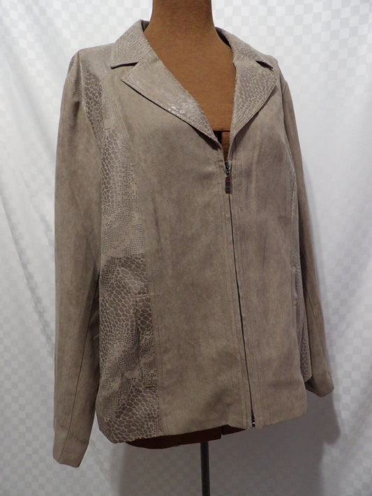 STUDIO WORKS Faux Suede & Snakeskin Jacket | 16P