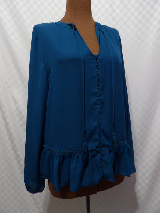 A.N.A Flowy Mesh Blouse | L
