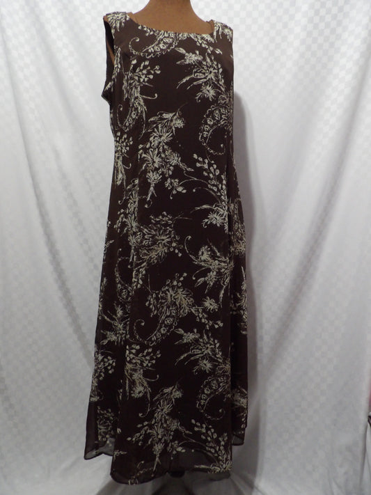 STUDIO I Vintage Brown Floral Dress | 10