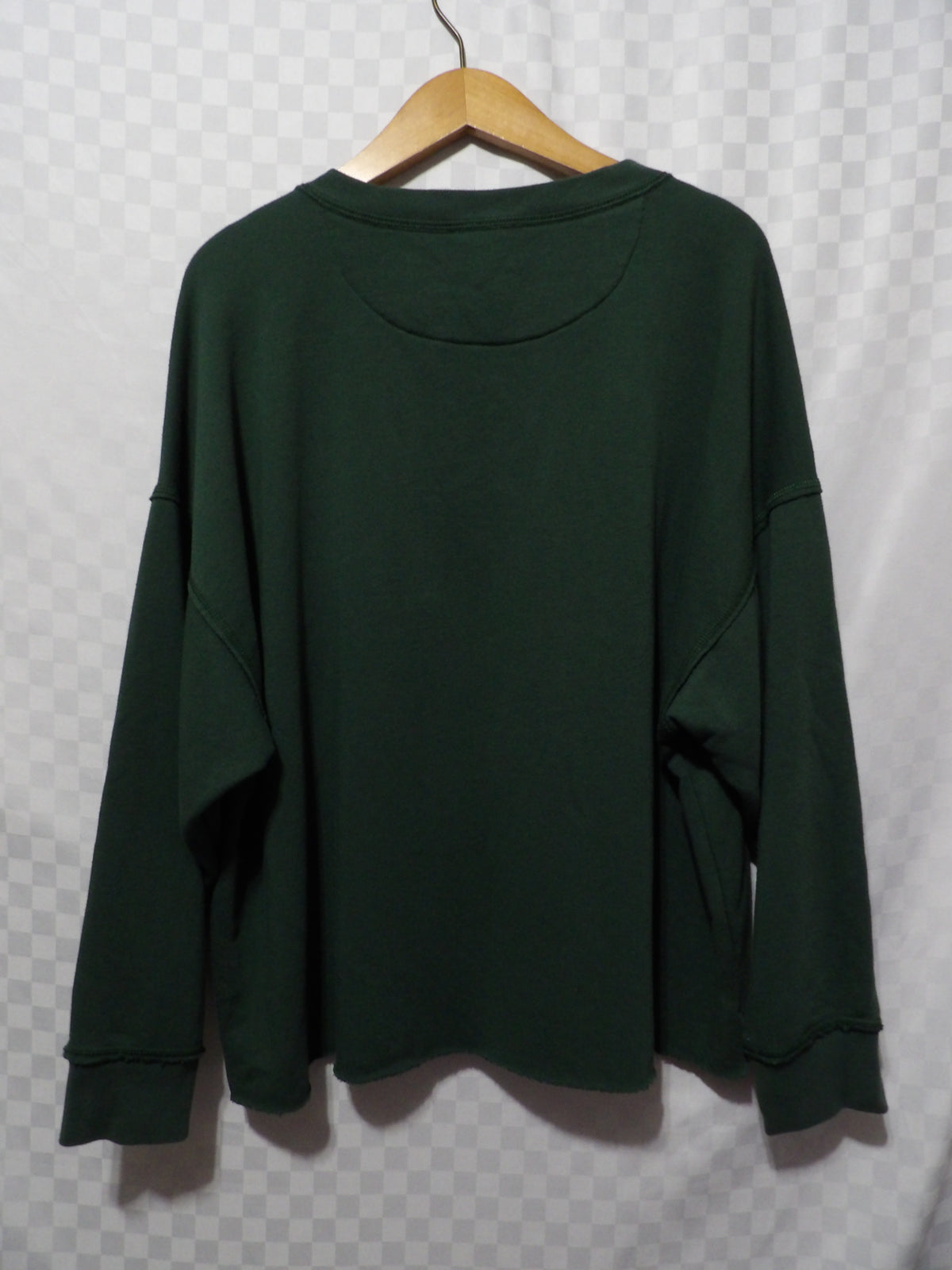 AERIE Green Lace Up Oversized Crewneck | L