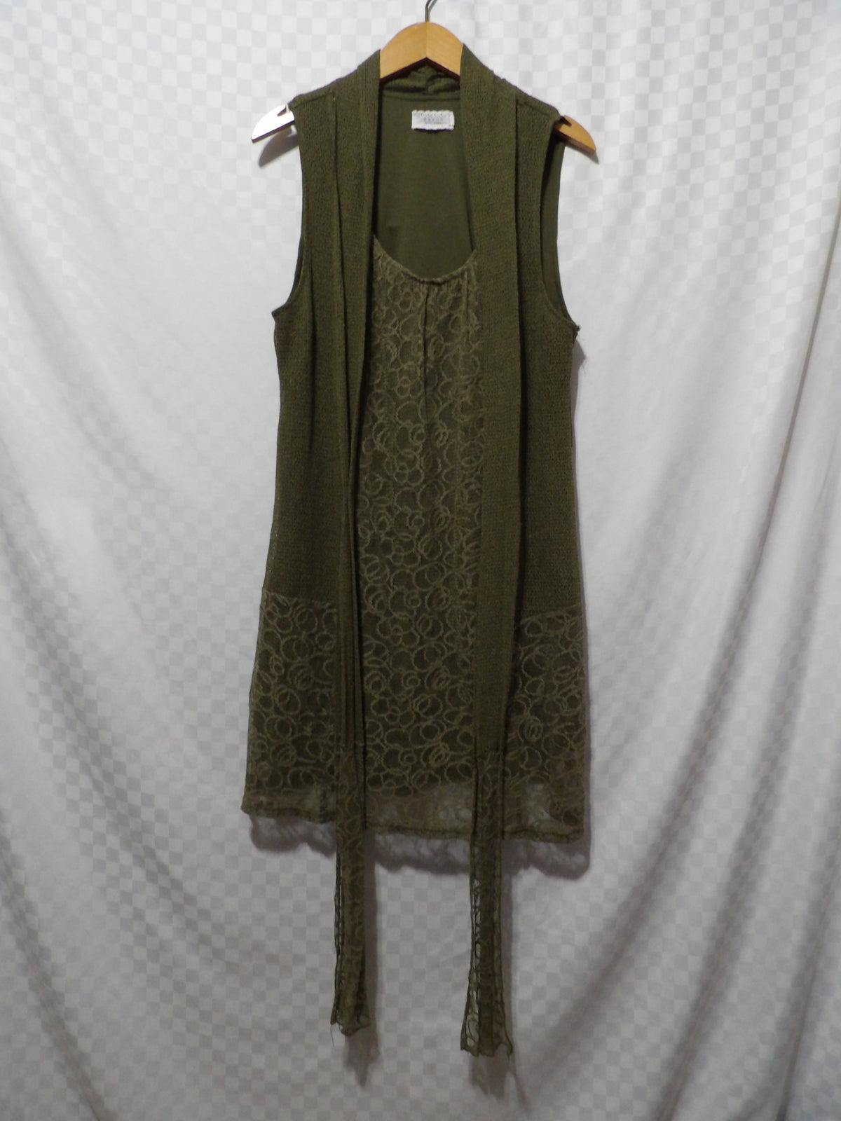 PERCH by Blu Pepper Dress w/ Attached Scarf | XL