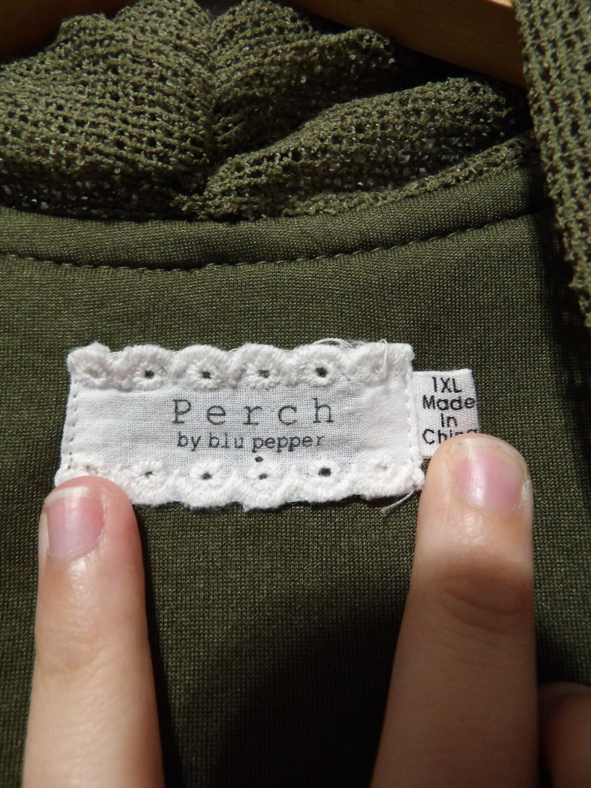 PERCH by Blu Pepper Dress w/ Attached Scarf | XL