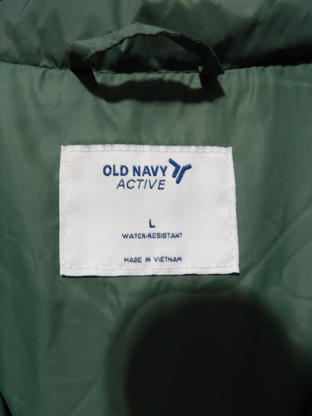 OLD NAVY ACTIVE Green Puffer Vest | L