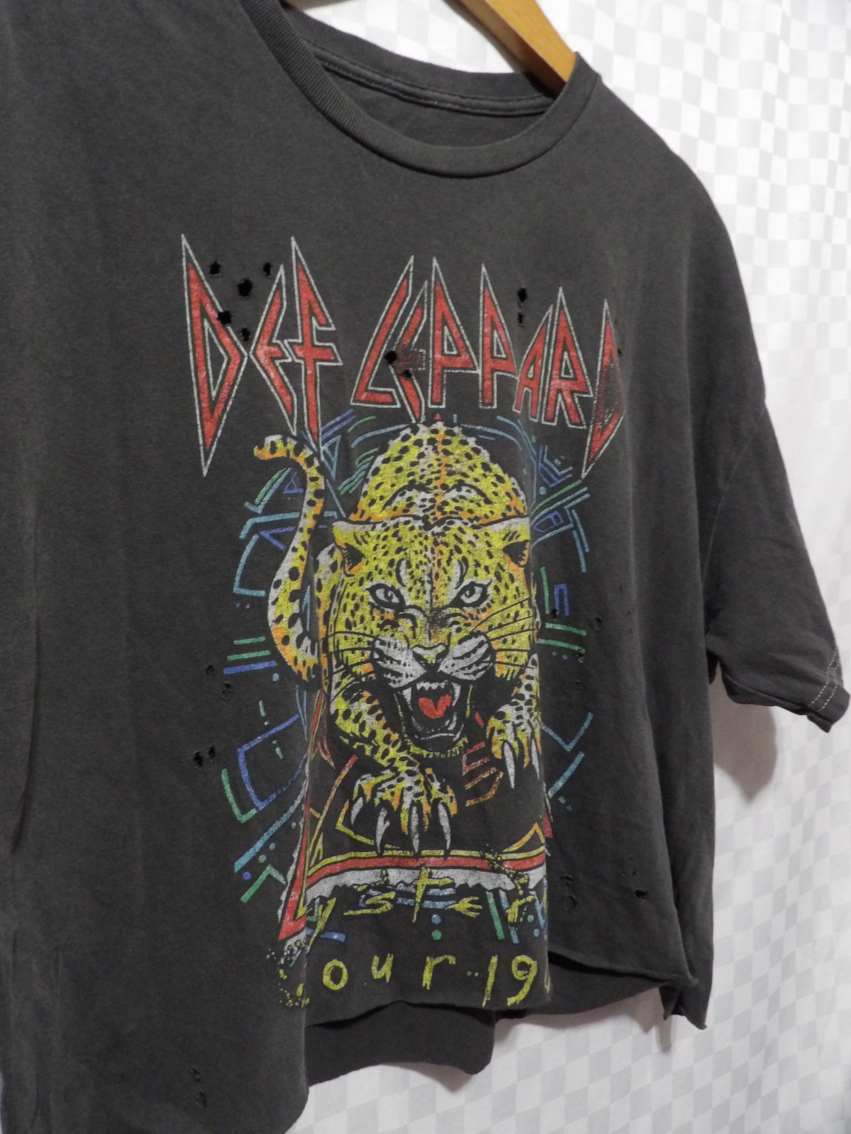 DEF LEPPARD Distressed Crop Top | M/L