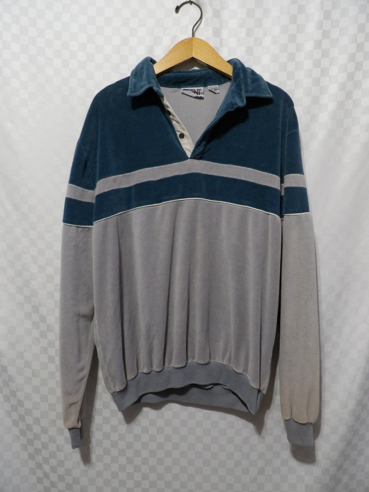 TRENT Vintage Velour Sweater | L