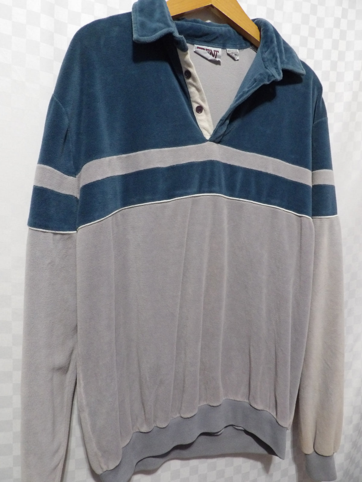TRENT Vintage Velour Sweater | L