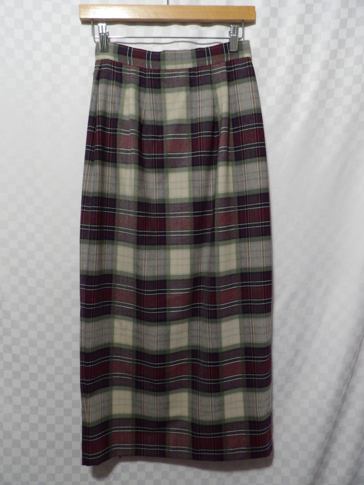 TALBOTS Vintage Wool Plaid Wrap Skirt | 4