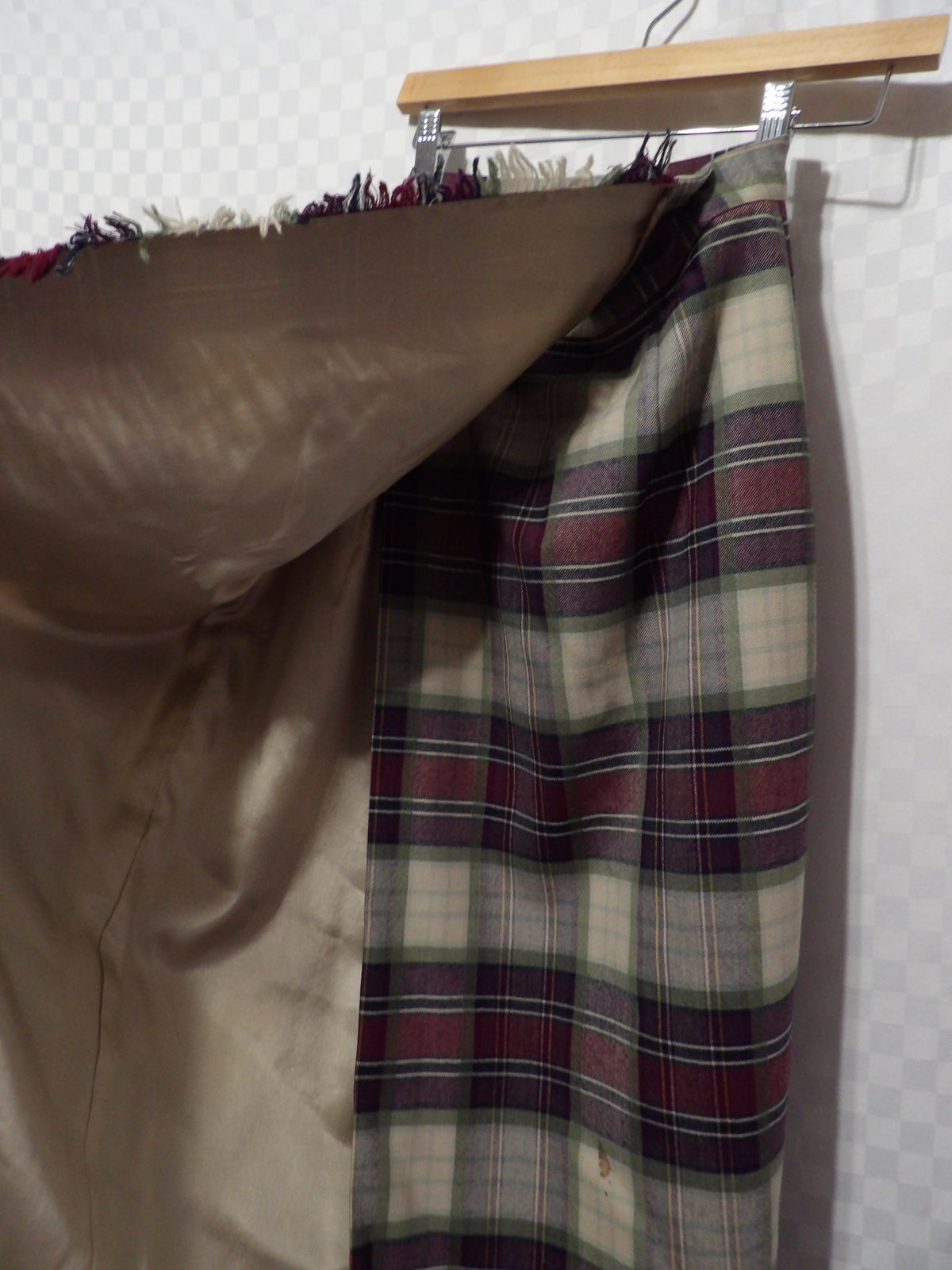 TALBOTS Vintage Wool Plaid Wrap Skirt | 4