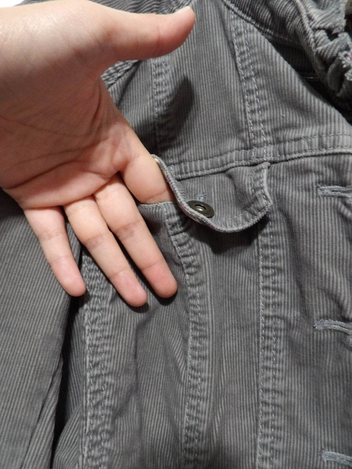 LOFT Ruffly Corduroy 3/4 Sleeve Jacket | 4