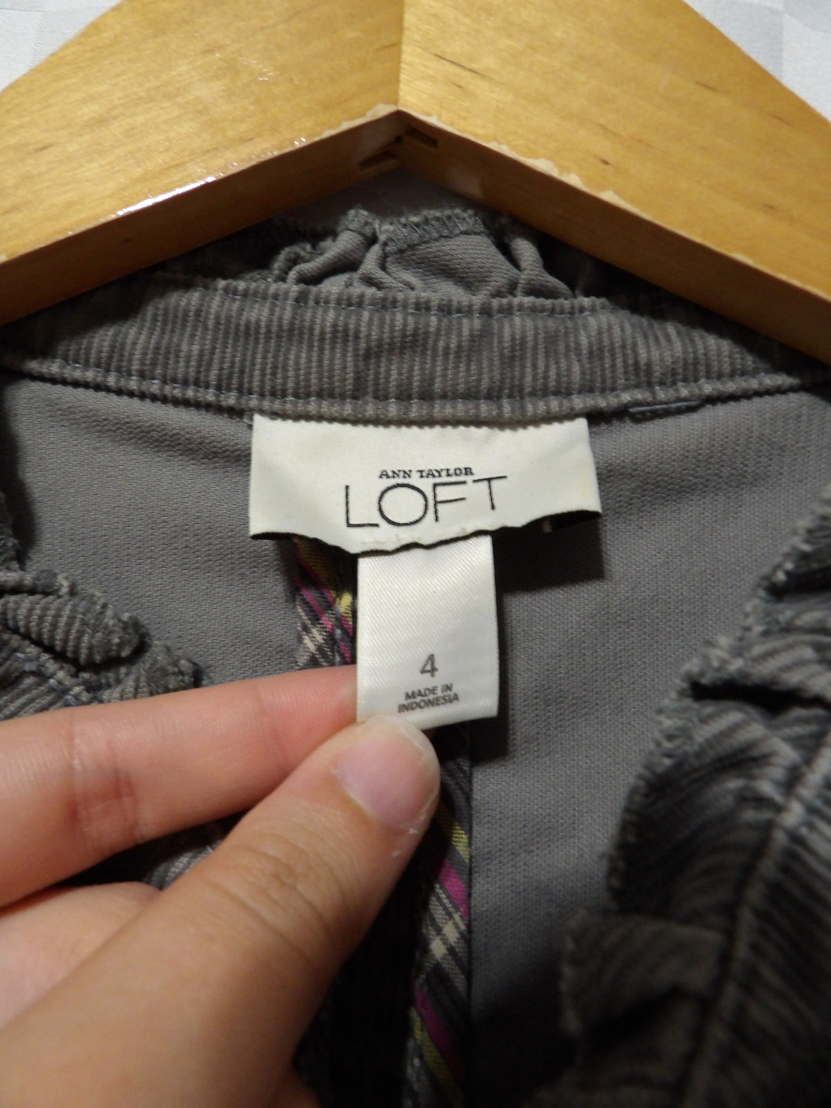 LOFT Ruffly Corduroy 3/4 Sleeve Jacket | 4