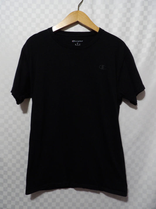 CHAMPION Monochrome Black Tee Shirt | L