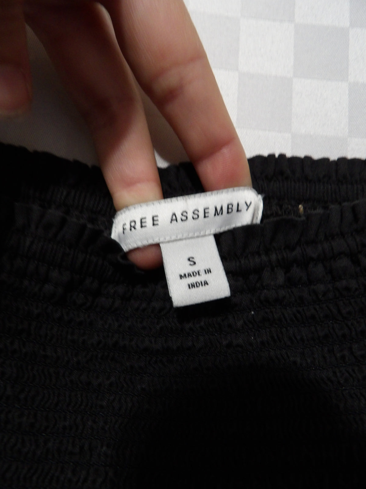 FREE ASSEMBLY Smocked Midi Dress w/ Puffy Sleeves | S