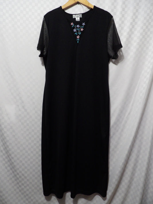 JAZZIE Vintage Embroidered Mesh Dress | 24/44 (XL)