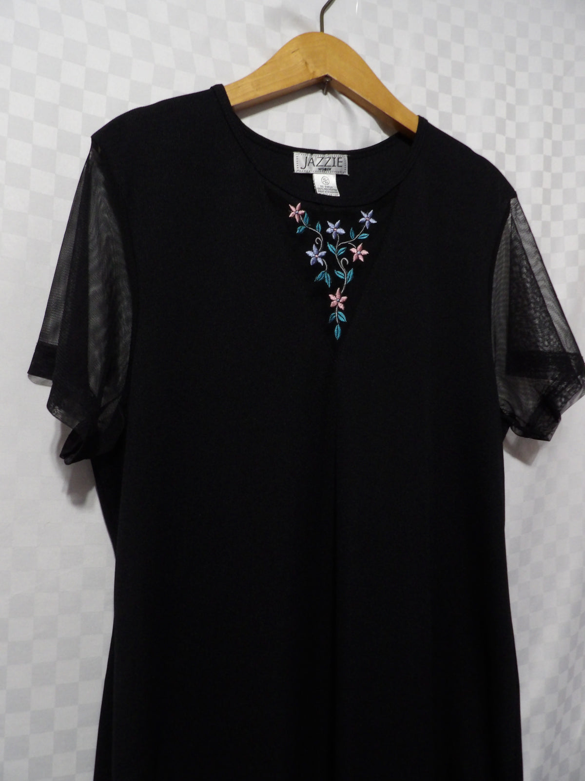 JAZZIE Vintage Embroidered Mesh Dress | 24/44 (XL)