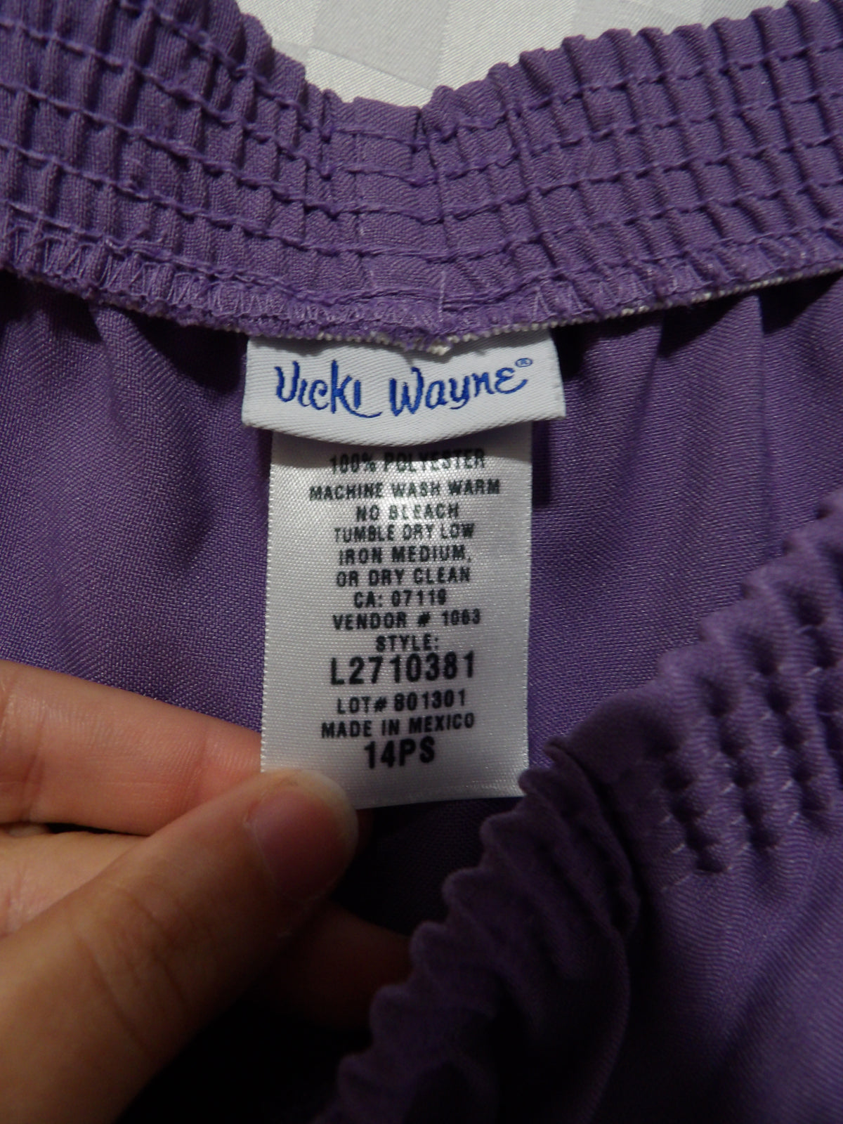 VICKI WAYNE Vintage Purple Pants | 14P