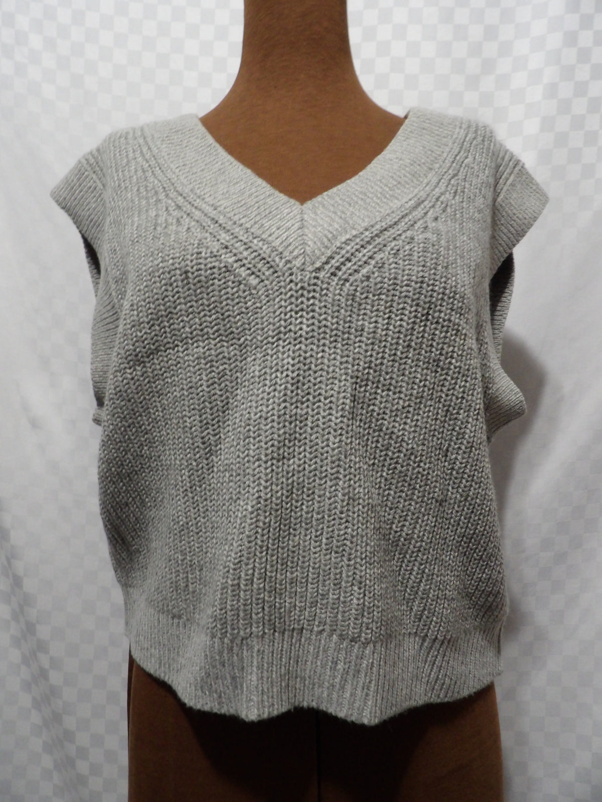 H&M Gray Boxy Sweater Vest | M