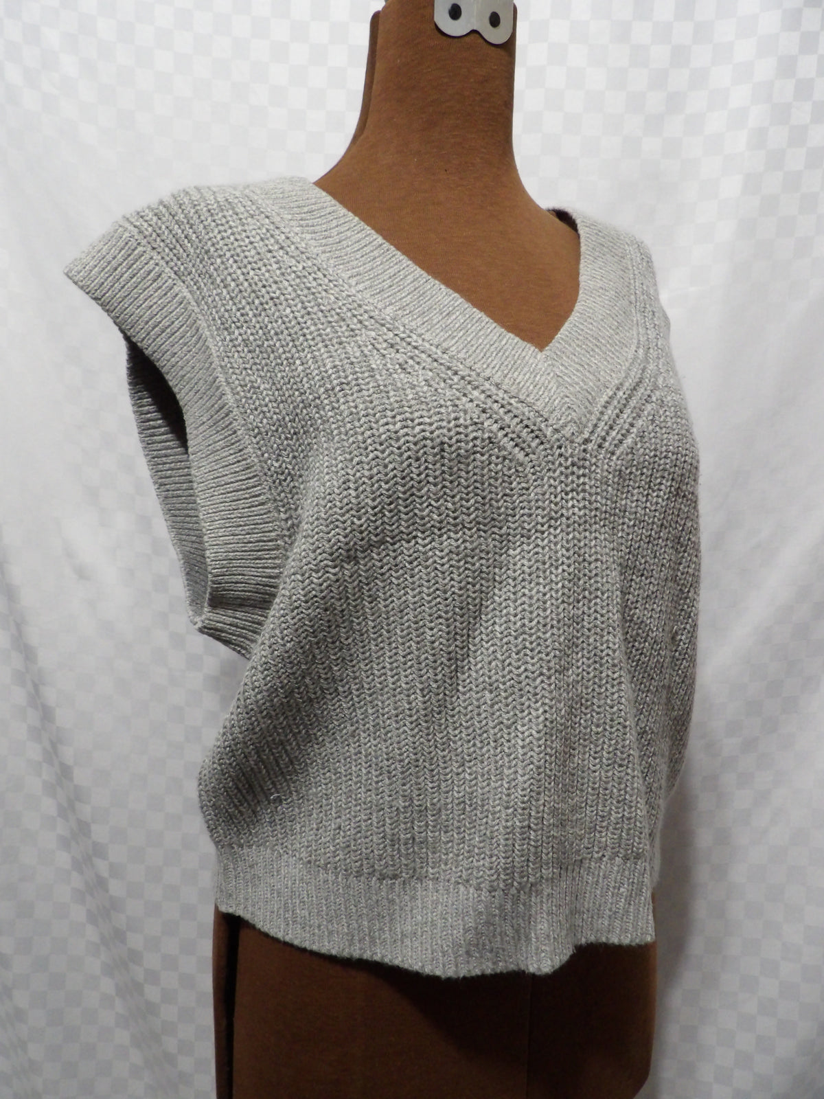 H&M Gray Boxy Sweater Vest | M