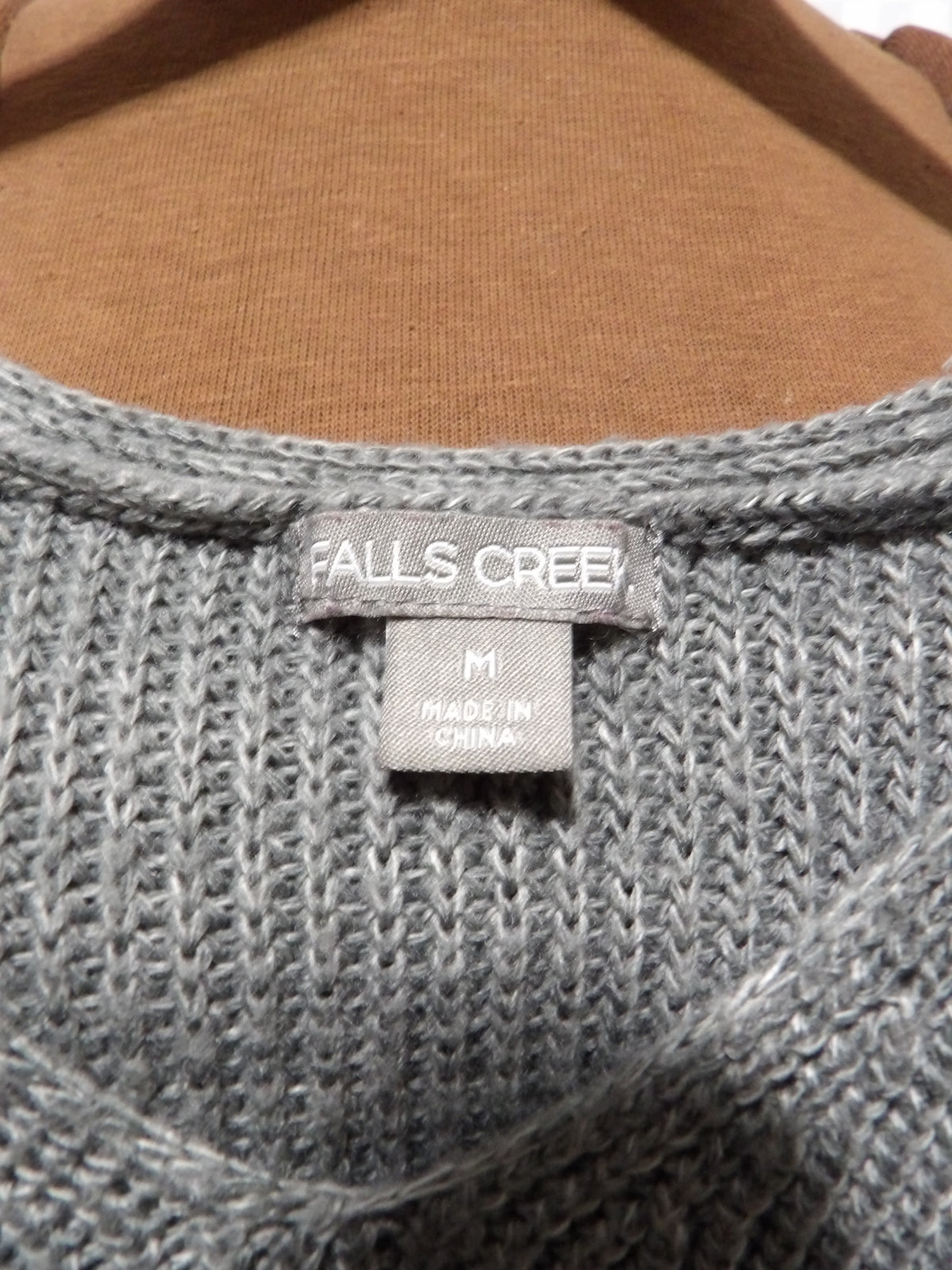 FALLS CREEK Gray Relaxed Fit Sweater | XL