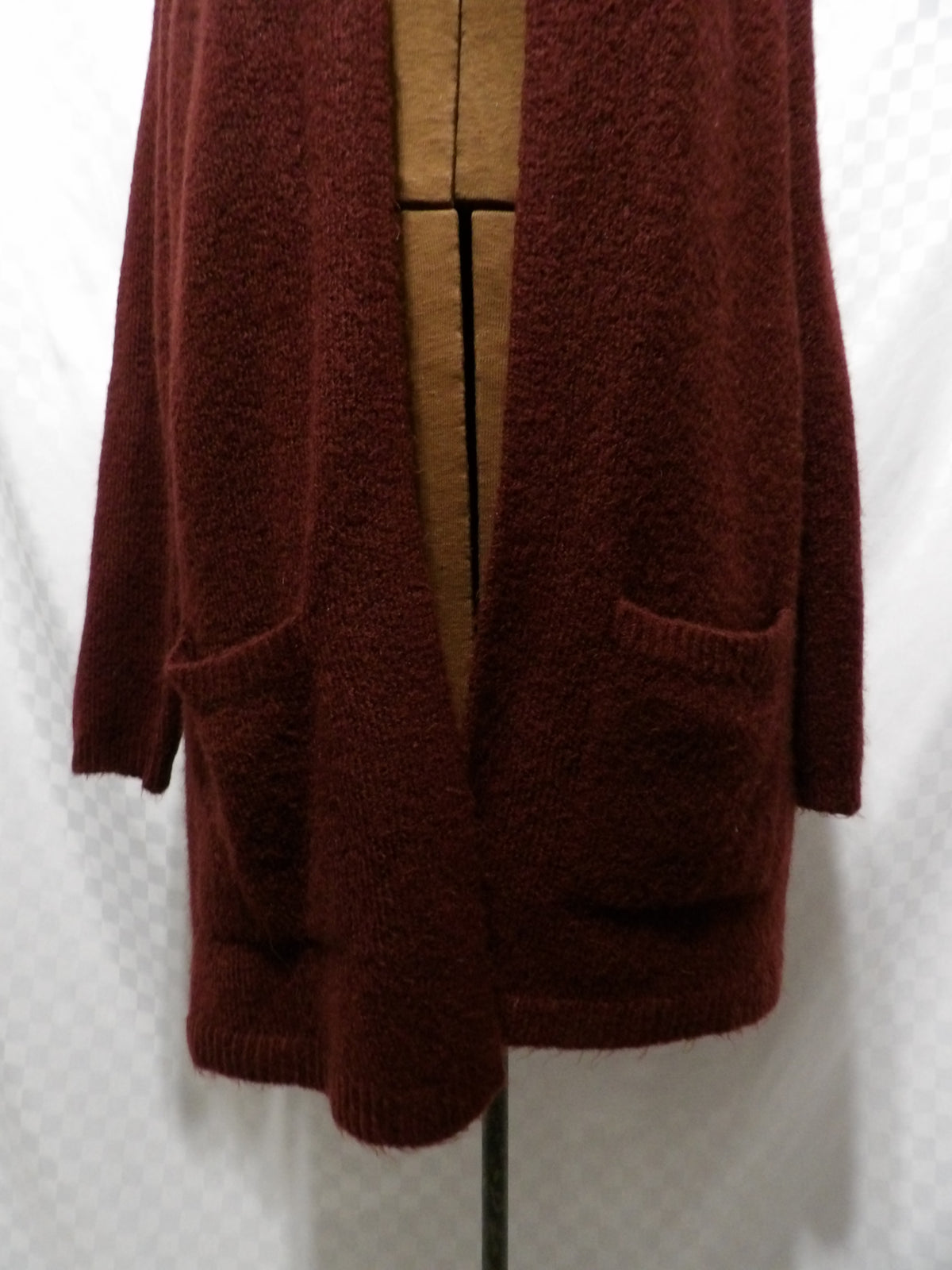REWIND Burgundy Hooded Cardigan | XL