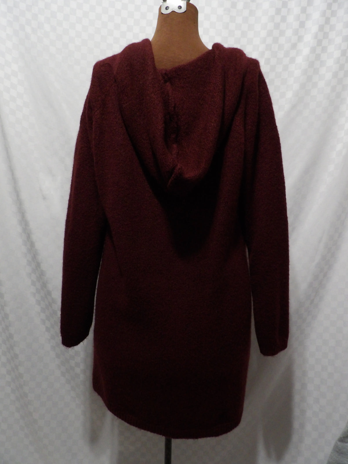 REWIND Burgundy Hooded Cardigan | XL