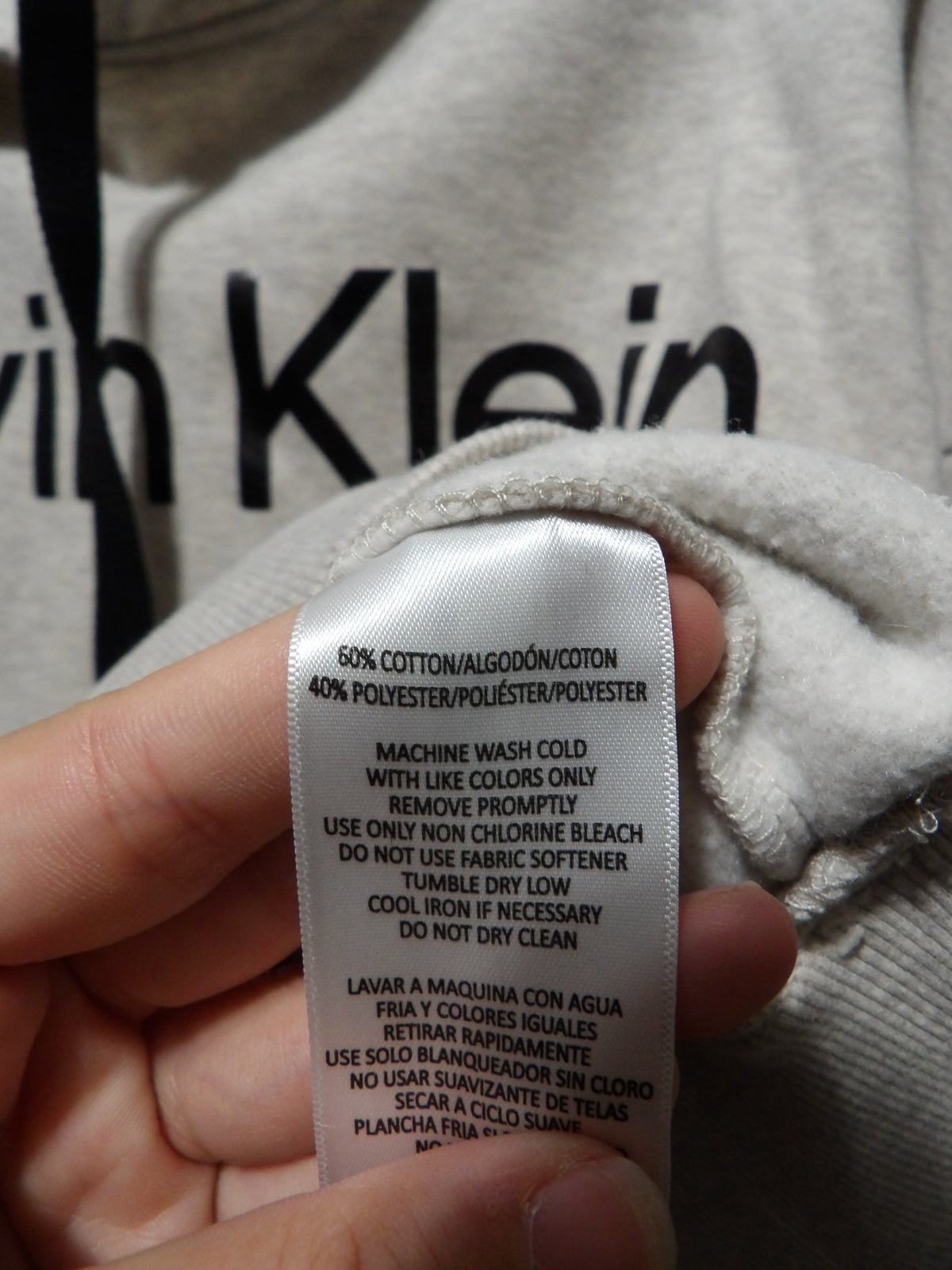 CALVIN KLEIN Cropped Hooded Sweatshirt | M