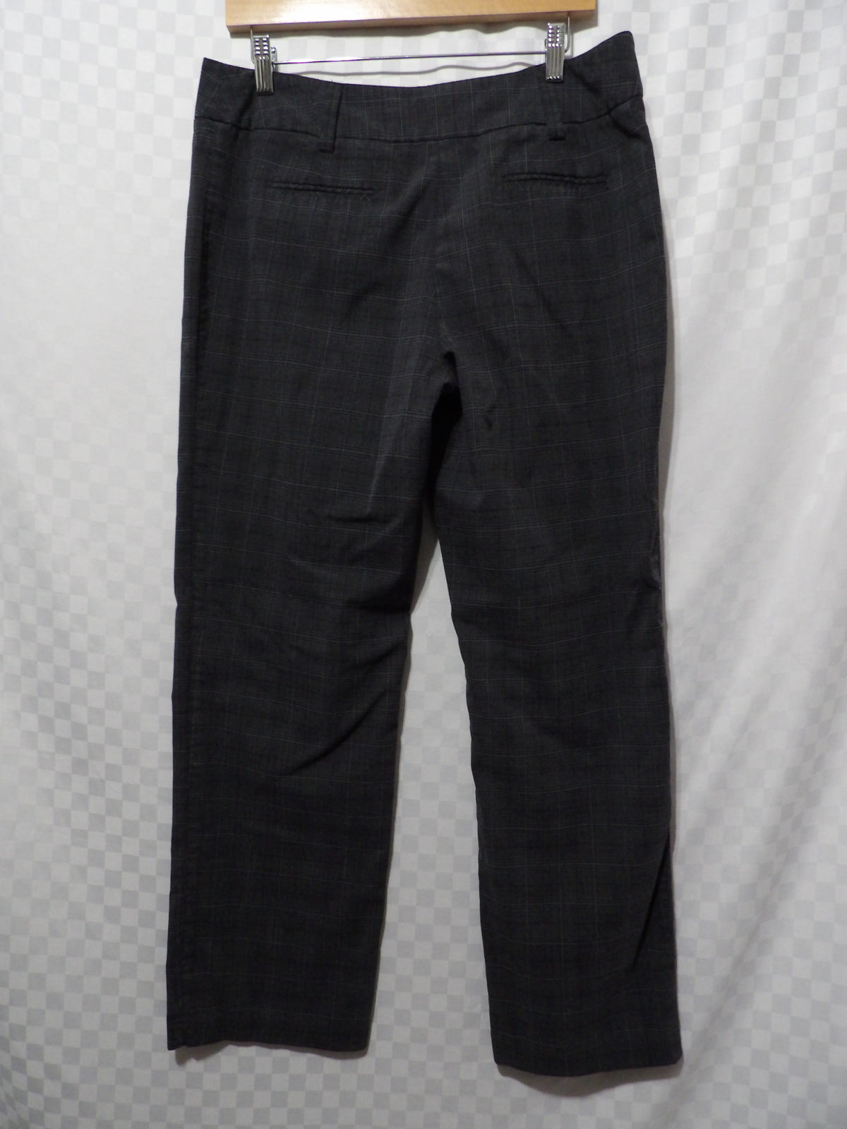 AB STUDIO Vintage Dark Gray Plaid Pants | 10
