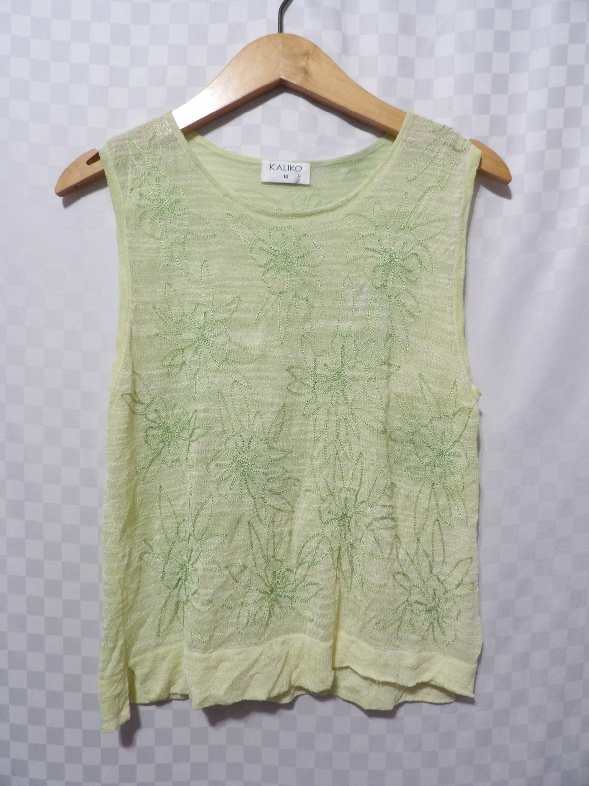 KALIKO Vintage Embroidered Floral Tank Top | 16