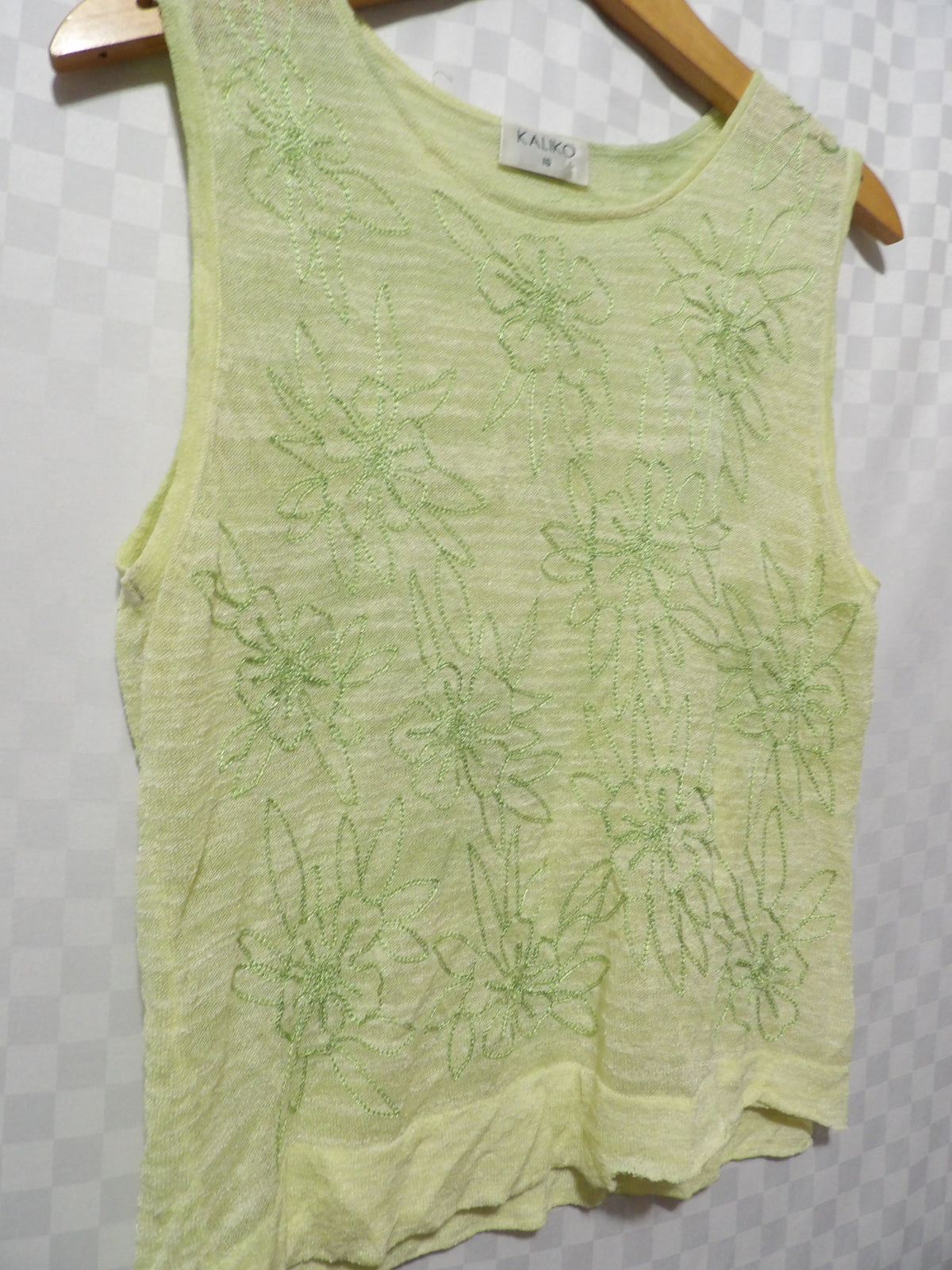 KALIKO Vintage Embroidered Floral Tank Top | 16