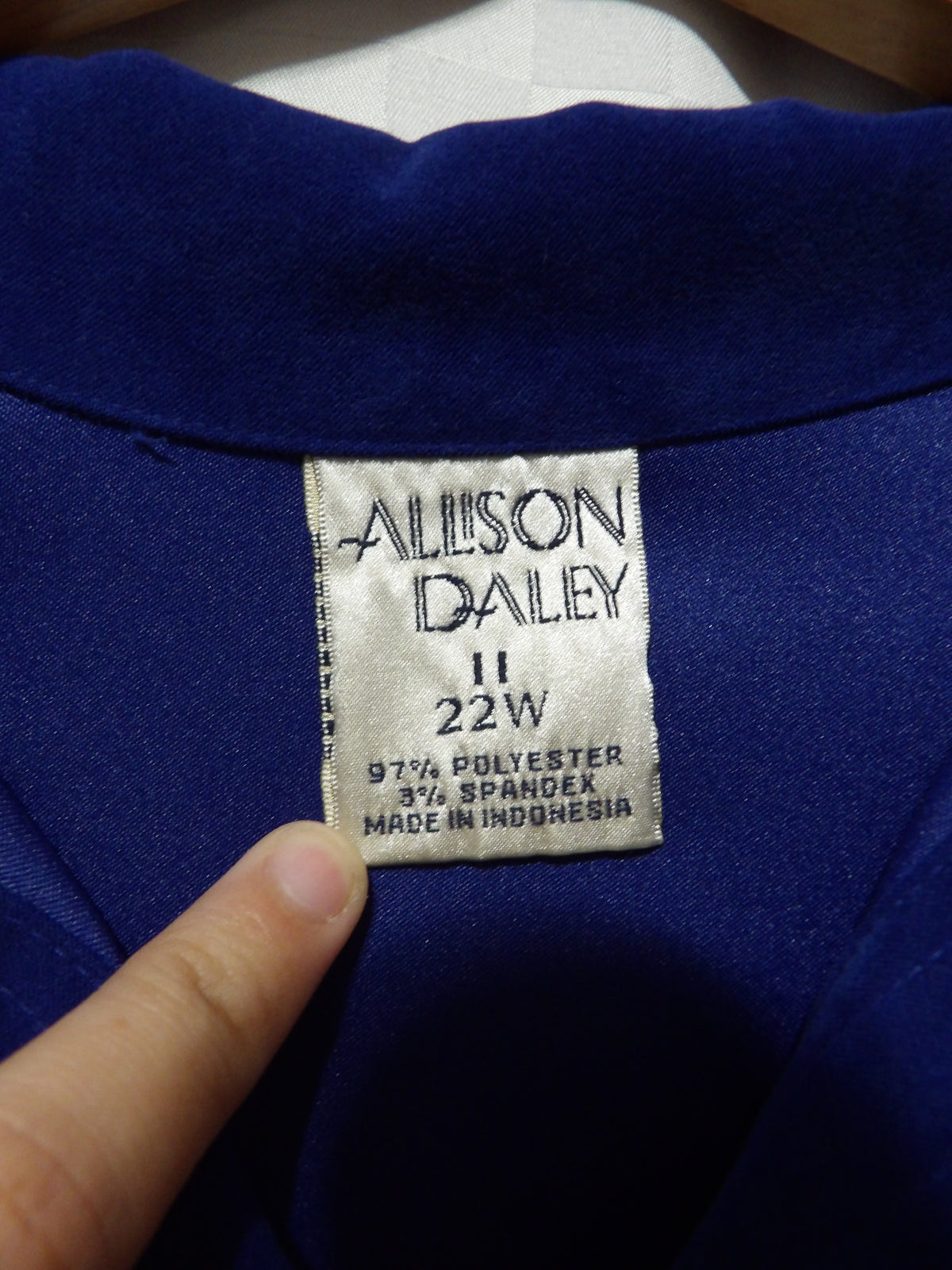 ALLISON DALEY Vintage Cobalt Blue Button Up | 22W